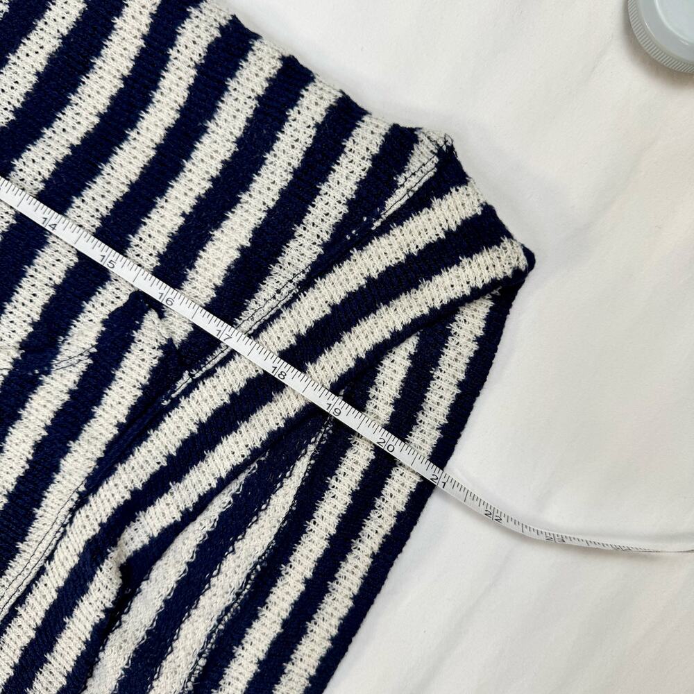 Abercrombie & Fitch Relaxed Striped Hoodie Navy White Women’s Medium Nautical - Picture 15 of 15